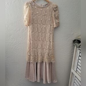 Ricki Lang for Nuit Vintage Union Made Drop Waist Dress Size 8